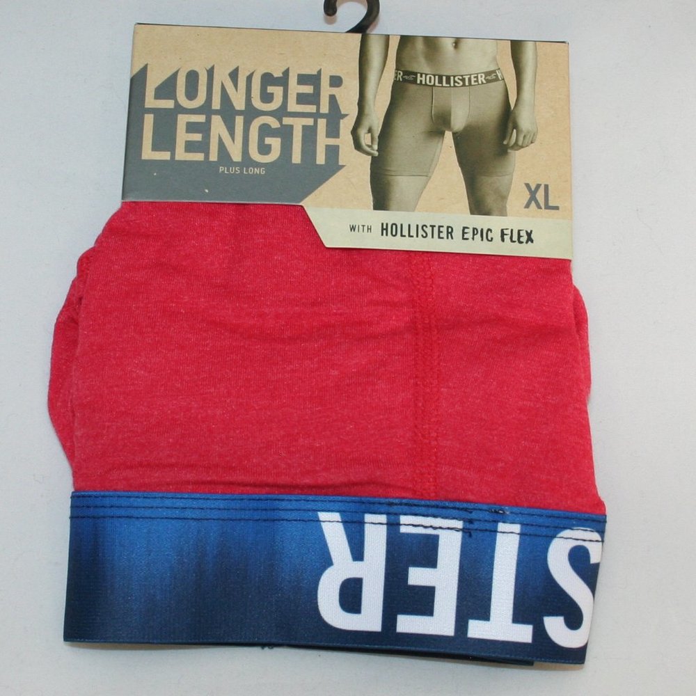 1 Pair Hollister Longer Length Fit XL Underwear Red